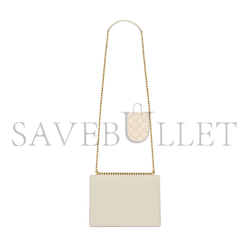 YSL SUNSET MEDIUM IN CROCODILE-EMBOSSED LEATHER 442906DND0J9207 (22*16*6.5cm) YSL SUNSET MEDIUM IN CROCODILE-EMBOSSED LEATHER 442906DND0J9207 (22*16*6.5cm)